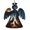Angel Shape, variant on Wolf Howling Wolves Moon Night Stars Wooden Christmas Ornament Angel Shape,Xmas Tree Hanging Decoration 6 PCS