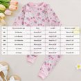 thumbnail image 4 of TOWED22 Toddler Girl Fall Winter Outfits Ruffle Sweatshirt and Flare Pants Clothes Set Baby Girls Long Sleeve Sweatsuits,Pink,6-12 M, 4 of 9