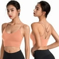 thumbnail image 5 of ZSQDM Womens Underwear Womens Back Sport Bras Padded Strappy Cropped Bras For Yoga Workout Fitness Low Impact Bras Orange XXL, 5 of 5