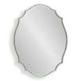 thumbnail image 3 of Kate and Laurel Leanna Modern Scalloped Wall Mirror, 18 x 24, Silver, Glam Oval Mirror for Wall, 3 of 8