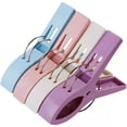 thumbnail image 1 of Juego de 4 pinzas para toallas de playa de ABS, pinzas grandes de plástico resistentes al viento para colgar ropa, pinzas para colchas, soporte para sillas de playa, 1 of 5
