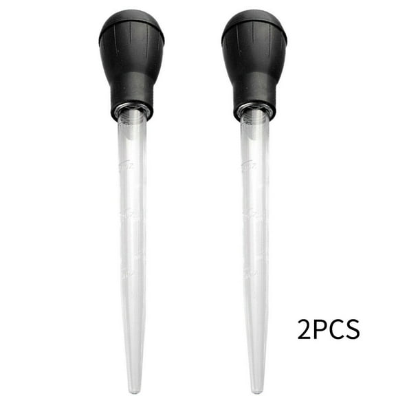 2Pcs Turkey Baster Chicken Poultry Meat BBQ Baster Syringe Tube Pump Pipe Type 30ml for Cooking and Roasting Heat Resistant
