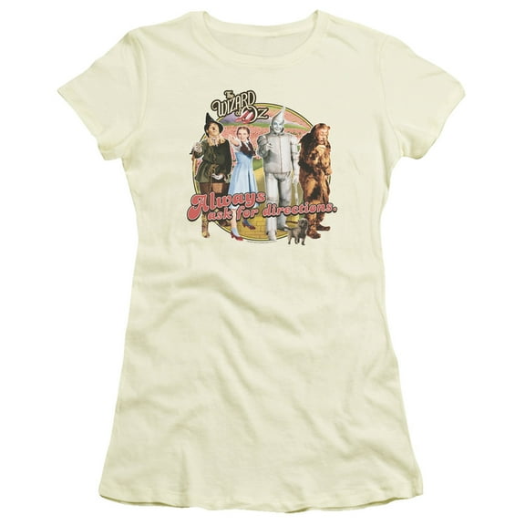 Wizard Of Oz Directions Junior Women's T-Shirt Sheer Cream