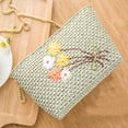 thumbnail image 2 of Sombrero de sol y bolsa de playa de hilo de rafia de algodón natural color vino, materiales de tricot de paja de rayón - 280 metros / 306 yardas, 2 of 7