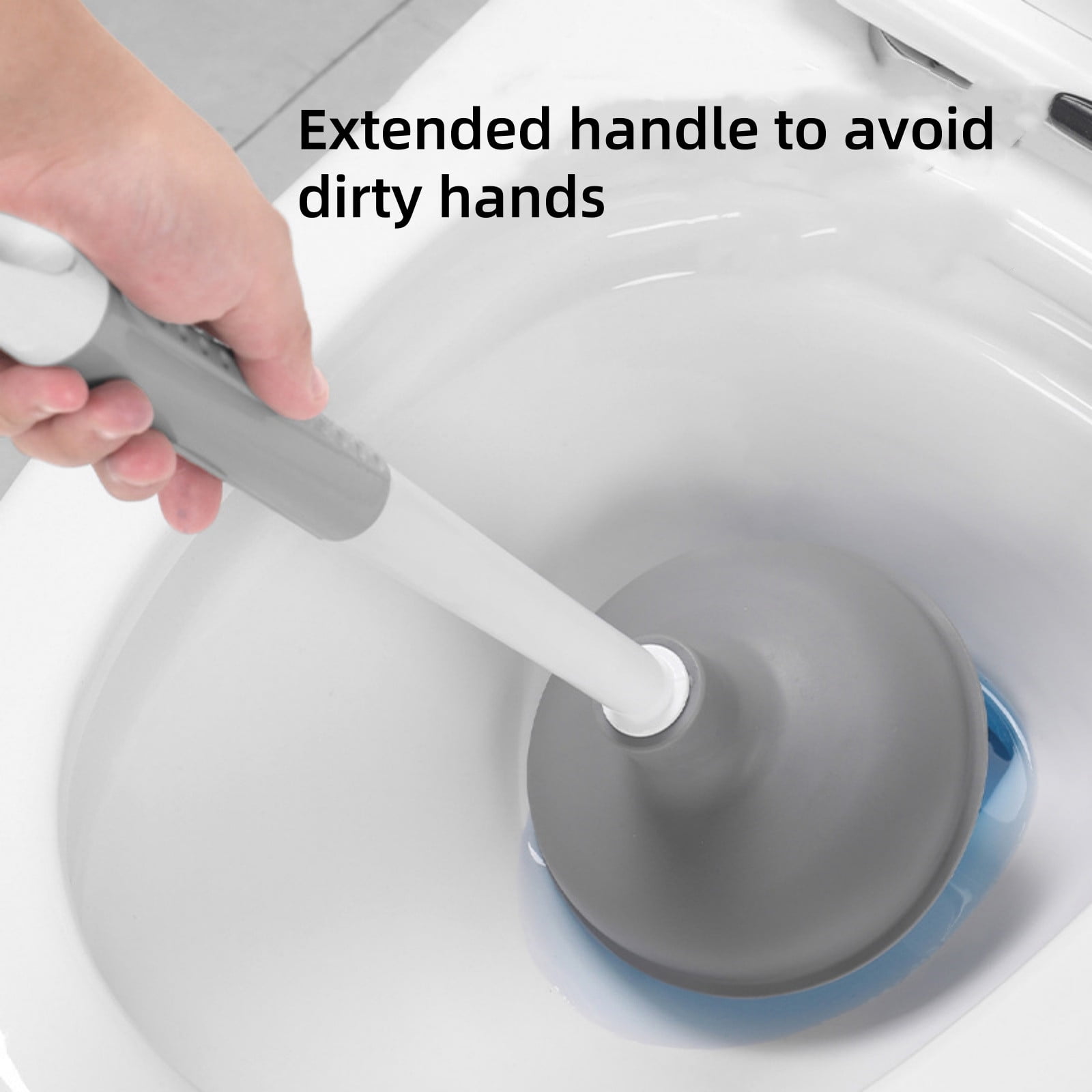 4-in-1 Toilet Cleaning Kit with Brush, Plunger, Crevice Tool and Hair Catcher, Wall Mountable Bathroom Cleaning Set, Complete Toilet Cleaning Tools (5-Piece Set)
