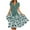 Green independence day dresses for women, variant on Dianli Summer Dress Floral Print Short Sleeve V-Neck Maxi Summer Dresses Party Casual Loose Fashion Swing A-Line Dress Black XL
