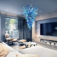 thumbnail image 5 of Hand Blown Glass Chandelier Modern Luxury Chandeliers Ceiling Lights Fixtures Hanging Pendant Lights Flush Mount Lights Luminating Your Indoor Room Kitchen Island (Customizable Size& Color), 5 of 8