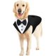 thumbnail image 1 of Perro formal esmoquin perro bandana traje conjunto elegante perro boda traje con collar perro, 1 of 4