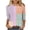 K-Orange, variant on Zwiiyzr Women's T-Shirt 3/4 Short Sleeve Loose Elastic Printing Blouse Q-Purple (M)