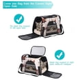 thumbnail image 5 of Marble Premium Fabric Pet Bag - Durable 900D Oxford Cloth - Cozy Sherpa Base - Ideal for Cats - Adjustable Nylon Webbing Straps - 17x10x11.8in/43x26x30cm Size, 5 of 7