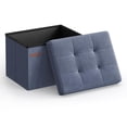 thumbnail image 1 of Otomana de almacenamiento SONGMICS MAZIE, pequeña, plegable, azul claro, 1 of 7