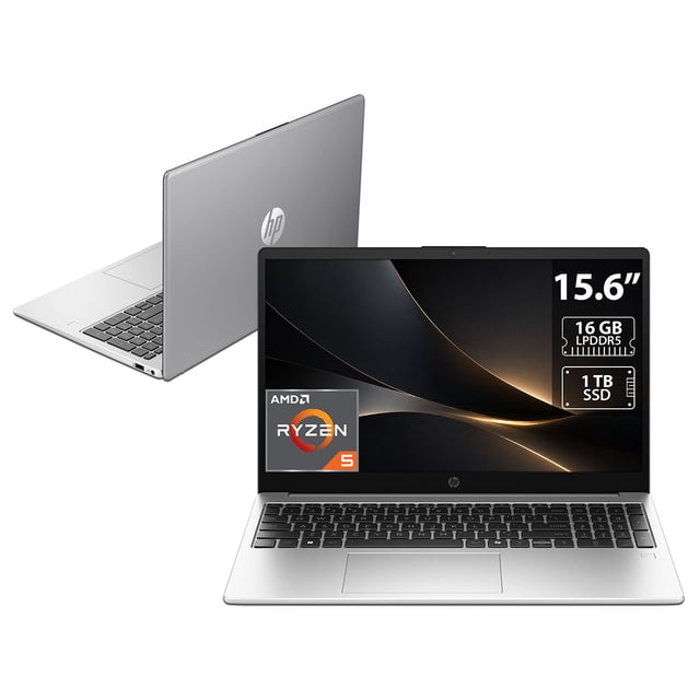 Laptop HP 255R: AMD Ryzen 5 7520U, RAM 16GB LPDDR5, SSD 1TB, Pantalla 15.6" LED, Windows 11 Home