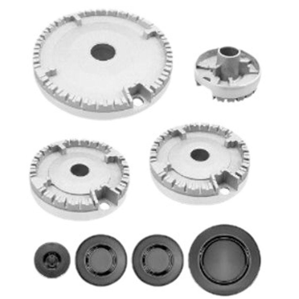 Cooker Hat Set, Fits Most Gas Stove Burner Caps and Burner Head Replacement Kit - 4 Sizes Metal Stove Handles Lid Kit