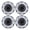 14""- Black-Cloud Flow, variant on (4 Pack)Universal 14 inch Steel Wheel Skins, Aerodisc Full Coverage Hubcaps, Black Cloud Flow Design