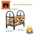thumbnail image 2 of Patiojoy Support de Rangement en Bois pour Extérieur en Acier Robuste de 2 Pieds pour Bûches de Bois Noir, 2 of 7