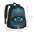 thumbnail image 3 of DouZhe Lightweight Backpack, Mythic Mandala Eye Prints Travel Outdoor Hiking Bag School Bookbag Casual Daypack Backpacks for Women Men, 3 of 7
