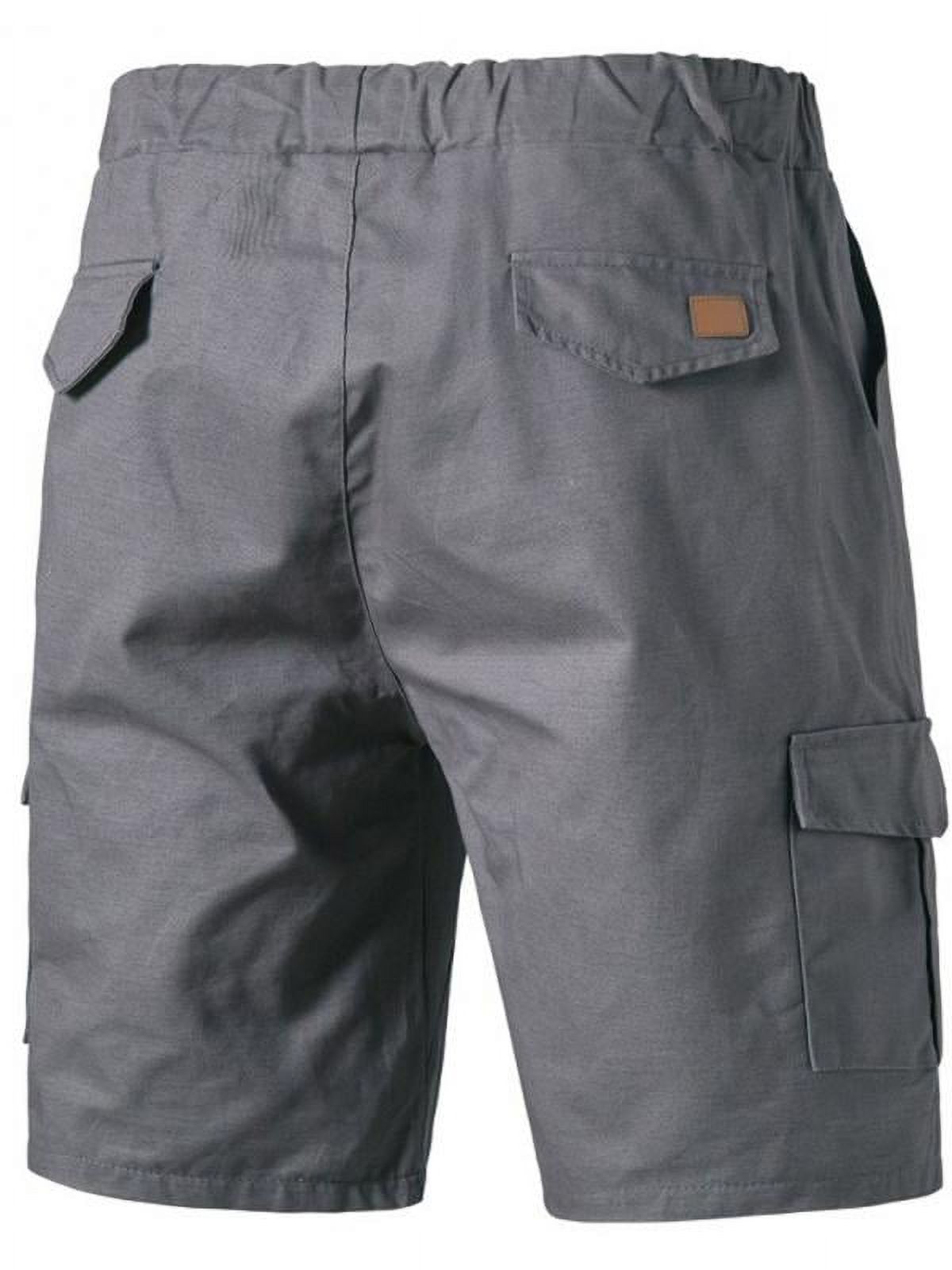 Mens Cargo Short Lightweight Ripstop Stretch,Slim-Fit Flat-Front