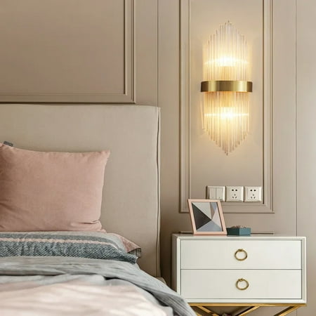 

LCNCAN uxurious black and gold stainless steel LED wall lamp featuring a sleek design - perfect for adding a touch of sophistication to your dining room foyer aisle or bedroom. This el