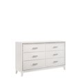 thumbnail image 3 of HomeRoots 490485 38 x 63 x 17 in. White Finish Manufactured Wood Six Drawers Standard Dresser, 3 of 5