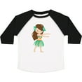 thumbnail image 3 of Inktastic Brown Haired Hula Girl Girls Toddler T-Shirt, 3 of 5