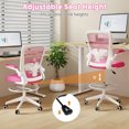 thumbnail image 2 of Gymax 2PCS Home Office Drafting Chair w/Flip-Up Armrests Adjustable Footrest Ring, 2 of 10