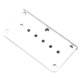thumbnail image 5 of Puente de guitarra Hardtail para cuerpo eléctrico de 6 cuerdas, piezas plateadas, plateadas, 5 of 5