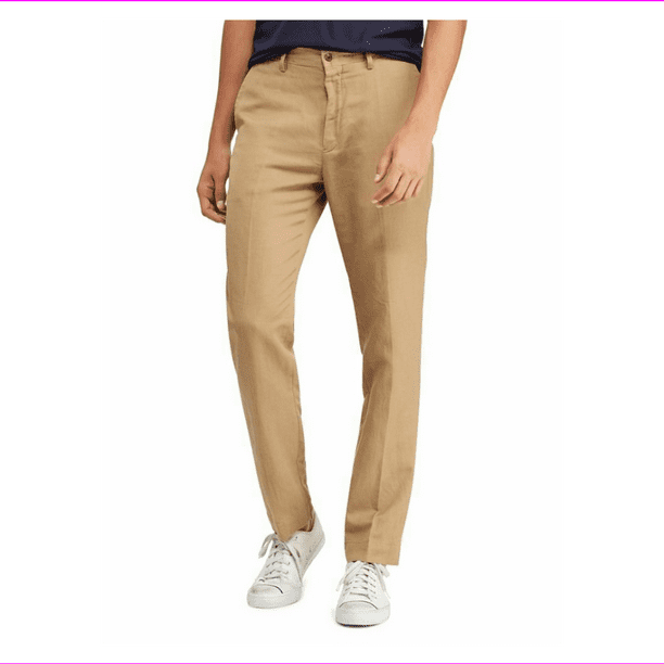 Polo Ralph Lauren - Polo Ralph Lauren Men's Classic-Fit Linen Blend Chino Pants Khaki 34x34