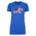 thumbnail image 2 of American Flag Bear Women's 4th of July T-shirts, Graphic Tees for Ladies - Royal MH200WPATRIOT S1 XS, 2 of 3