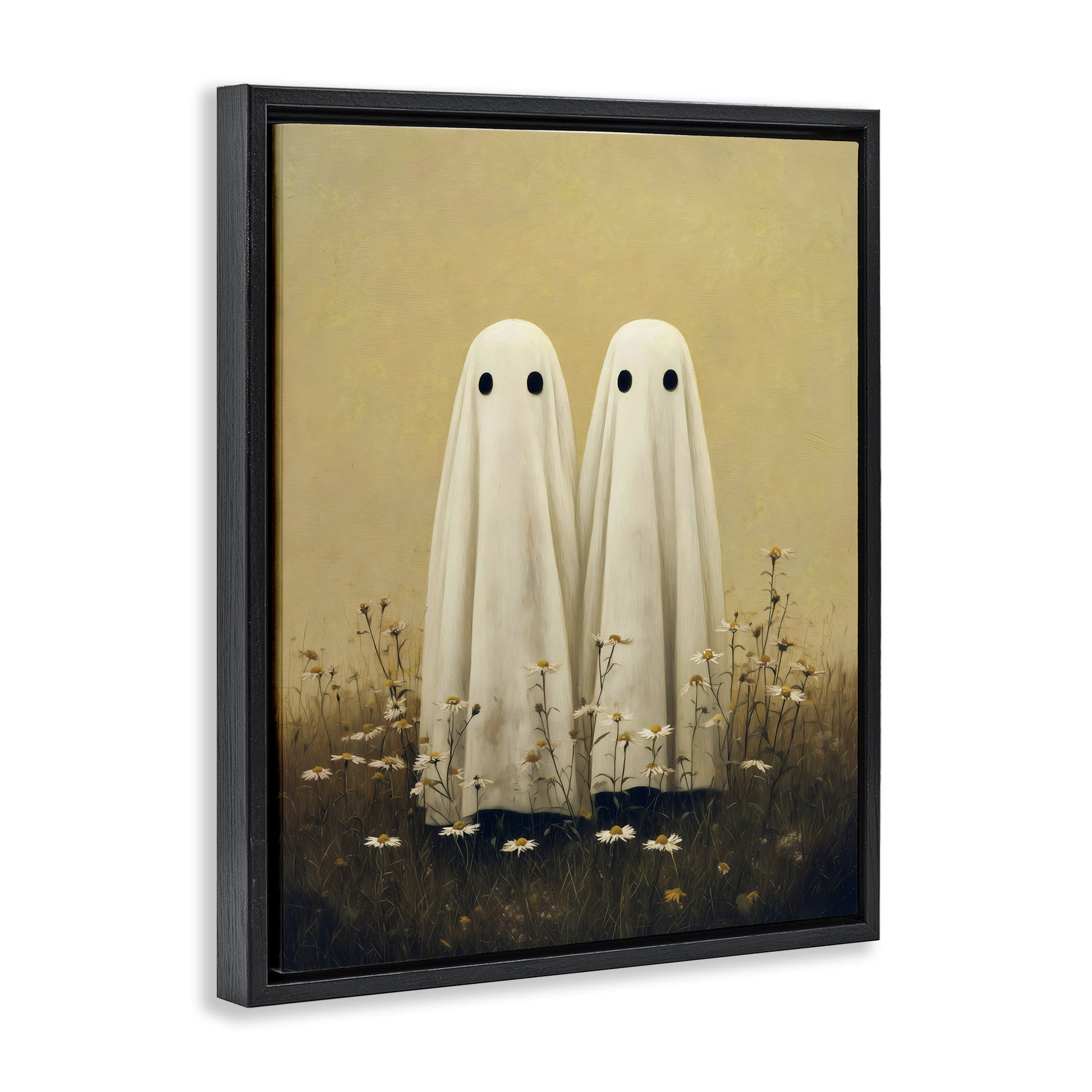 Daisy Ghost Couple Black Framed Floater Canvas Wall Art, design by Arlington Prints