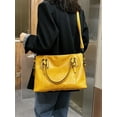 thumbnail image 4 of Gomelly Ladies Shoulder Bag Designer Crossbody Bags Fashion Handbag Women Classic Travel Satchel Multi Pocket Tote Yellow, 4 of 5