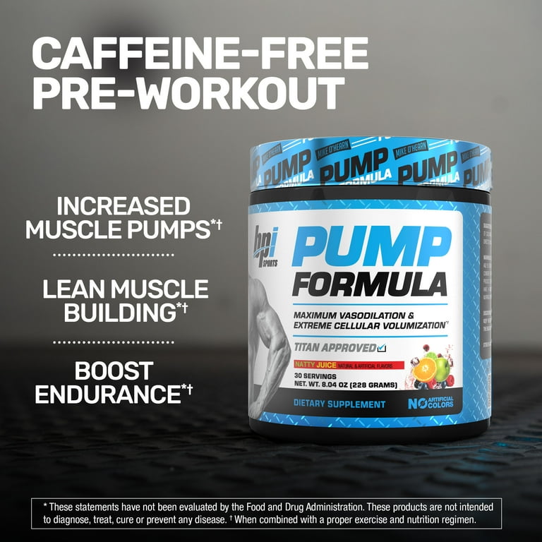 BPI Sports Caffeine-Free Pre-Workout Pump Formula Supplement
