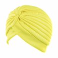 thumbnail image 2 of Stretch Pleated Turban Headwrap for Women and Girls Solid Color Sleeping Hair Cover, 2 of 4