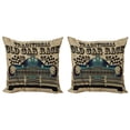thumbnail image 1 of Ambesonne Cars Throw Pillow Cover 2 Pack, Traditional Old Race Car, 24", Sand Brown Black Blue, 1 of 2