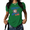 1-Green, variant on UNISHE Women's Retro Striped Baseball Mom Graphic T-Shirt Funny Team Poster Tee Summer White Top