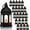 Black, variant on 24 Pcs Mini Ramadan Vintage LED Lantern for Centerpiece Wedding Decorative Lantern with Flickery Candle Battery Powered Wedding Festival Hanging Tealight Christmas Party Decoration(Silver)