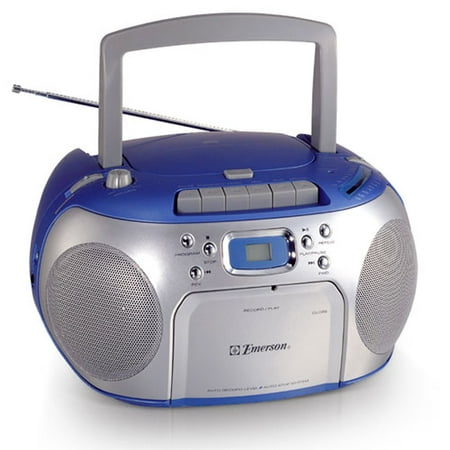 Emerson CD Radio Cassette Boombox, Blue