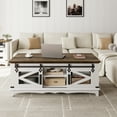 thumbnail image 2 of 48" Coffee Table with Storage, Adjustable Shelves & Sliding Barn Doors for Living Room, 2 of 7