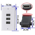 thumbnail image 2 of Placa de Pared Decorativa zdyCGTime con 3 Puertos HDMI 2.0 Soporte 4K 60Hz 1080P Blanco, 2 of 3