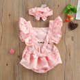 thumbnail image 5 of ITFABS Bébé Filles Été Broderie Perle Fleur Romper Combinaisons + Bandeau, 5 of 5