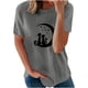 thumbnail image 1 of Pntutb moda adulta mujer cuello redondo manga corta tops camiseta estampados sueltos cortos Pntutb Pntutb-7025, 1 of 8