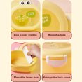 thumbnail image 3 of Yucurem Cartoon Bento Lunch Box Dishwasher Safe With 2 Compartments Kitchen Essentials (Yellow), 3 of 8