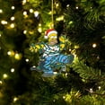 thumbnail image 2 of Homer Simpson Christmas Ornament, Funny Simpsons Xmas Ornament, Tangled Lights Acrylic Ornament, Cartoon Tree Decor Gift, 2 of 3