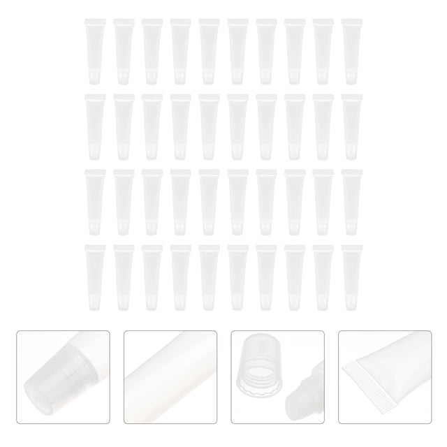 OULII 40pcs Lip Pomade Tubes Reusable Empty Makeup Containers For Diy Odor Cosmetic Storage For Women