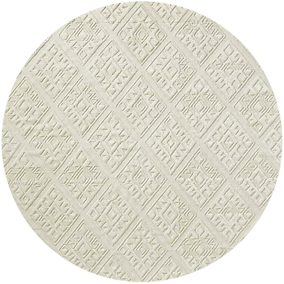 Ahgly Company Indoor Round Mid-Century Modern Gold Solid Area Rugs, 3' Round