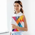 thumbnail image 6 of FORMRS 3 Ring Binder with Pockets 1.5" D-Rings Clip Board 200 Sheets Capacity, Colorful Triangles, 6 of 8