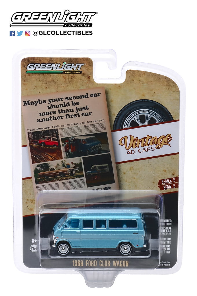 Greenlight 1968 Ford Club Wagon Vintage AD Cars Series 2 1/64 for sale online