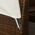 thumbnail image 3 of vidaXL 9 Piece Garden Lounge Set with Canopies Poly Rattan Brown, 3 of 4