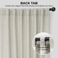 thumbnail image 4 of HPD Half Price Drapes Oatmeal Faux Linen Room Darkening Curtains for Bedroom & Living Room Curtains (1 Panel), Door & Window Curtains 108 inches long, Rod Pocket curtains & drapes, 50W X 108L, 4 of 11
