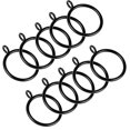 thumbnail image 5 of Drapery Ring Black Curtain Rings Clips for Drapes Metalowy Pier?cień Kurtynowy Polished Accessories 20 Pieces, 5 of 5