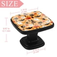thumbnail image 3 of 4 Pcs Square Cabinet Handle Cupboard Knob Drawer Pulls Handle Halloween Drawer Knobs with Screws Furniture Decoration, 3 of 5